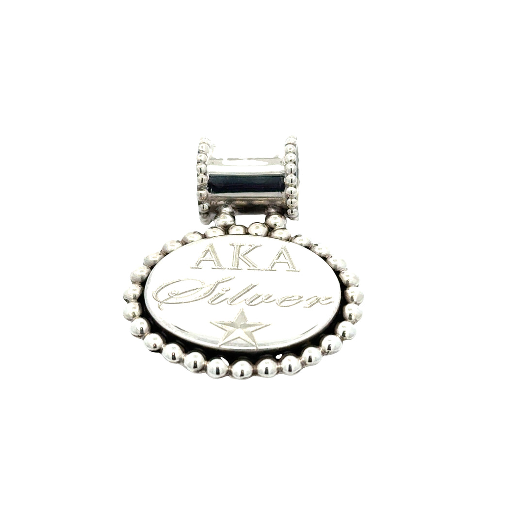 AKA Silver Star Beaded Trim Pendant