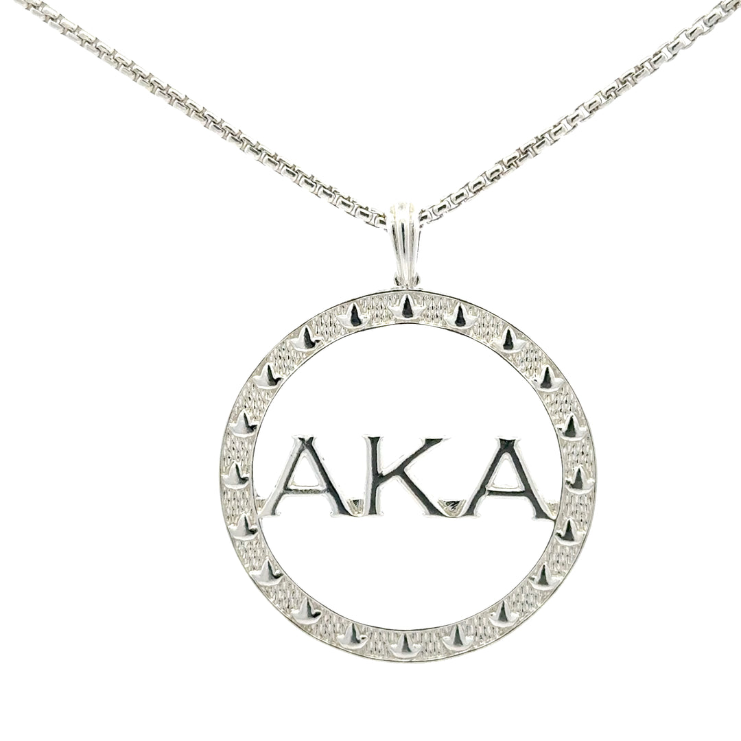 NEW! AKA Textured Ivy Circle Necklace