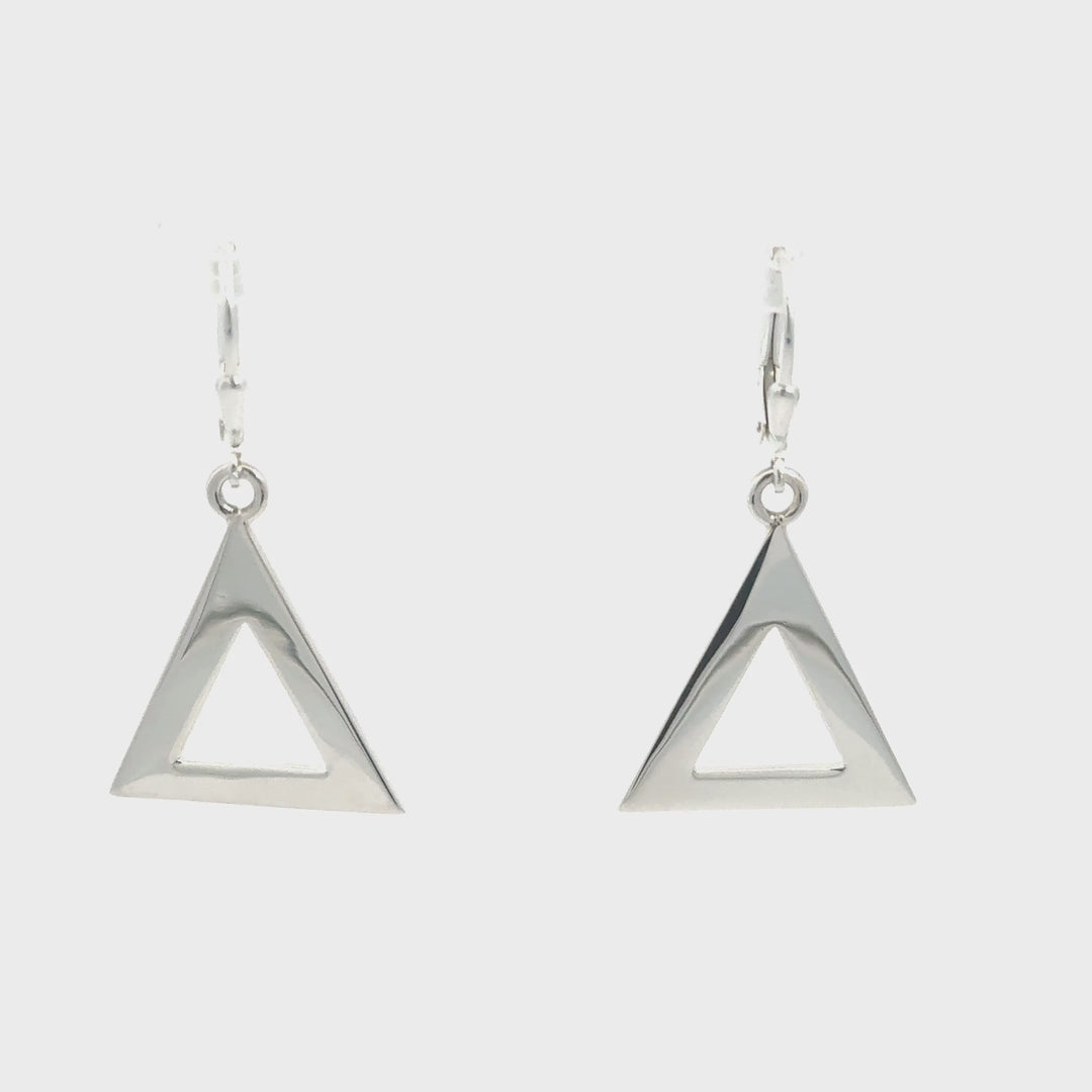 Small Pyramid Earrings -Leverback