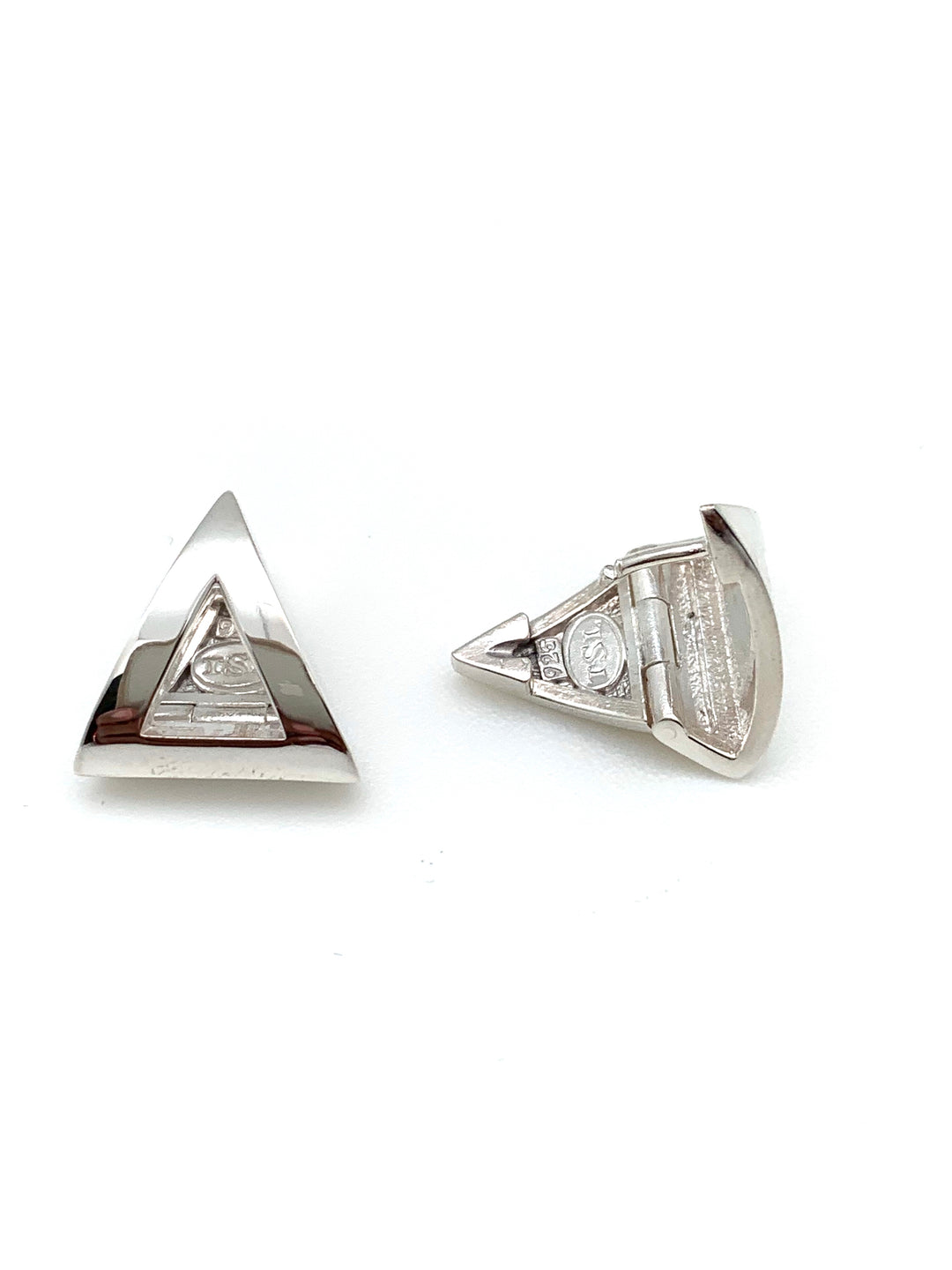 Pyramid Huggie Earrings
