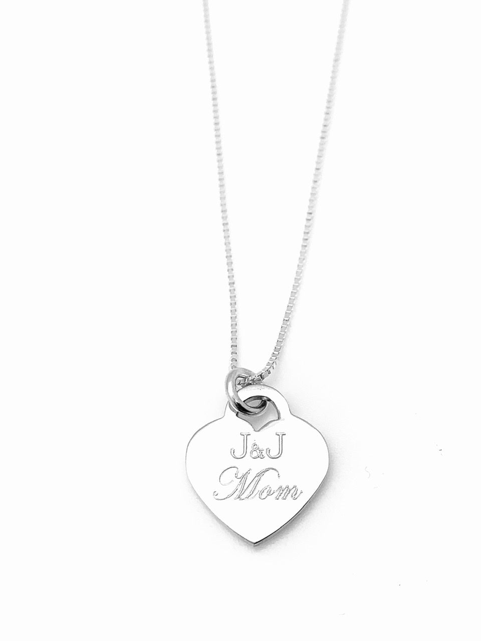 J & J Mom Heart Necklace