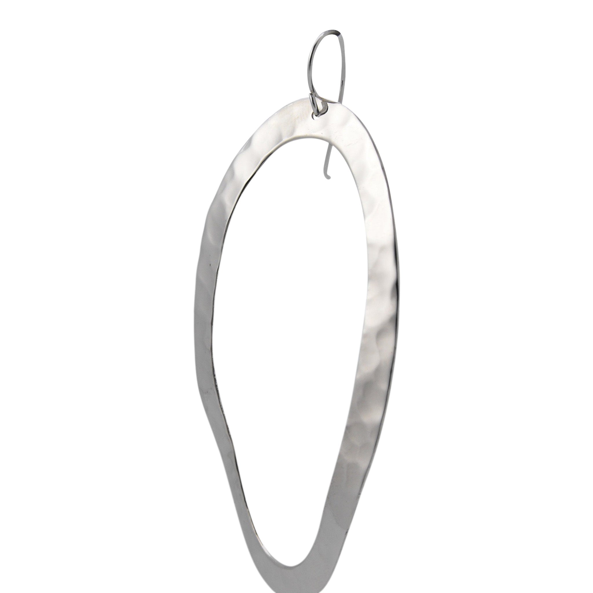 Oval Hammered Earrings