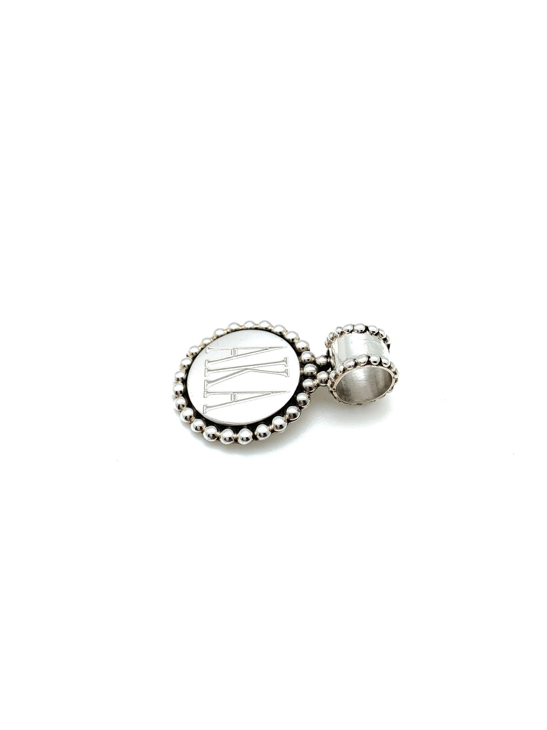 AKA Beaded Round Trim Pendant