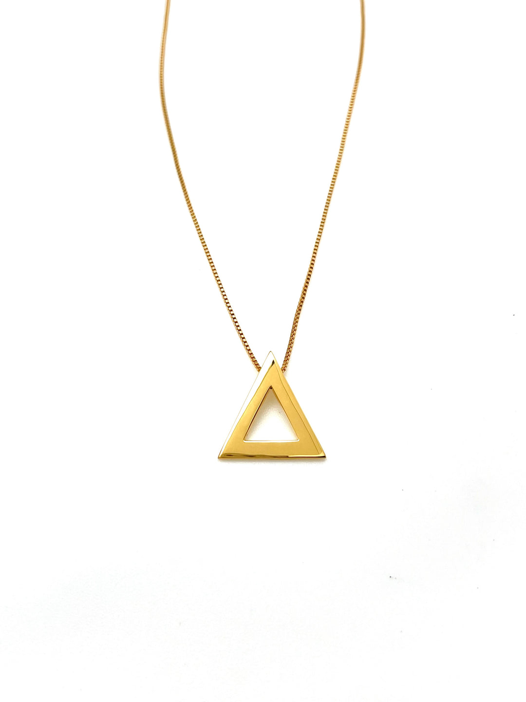 14k Gold Vermeil Small Pyramid Necklace