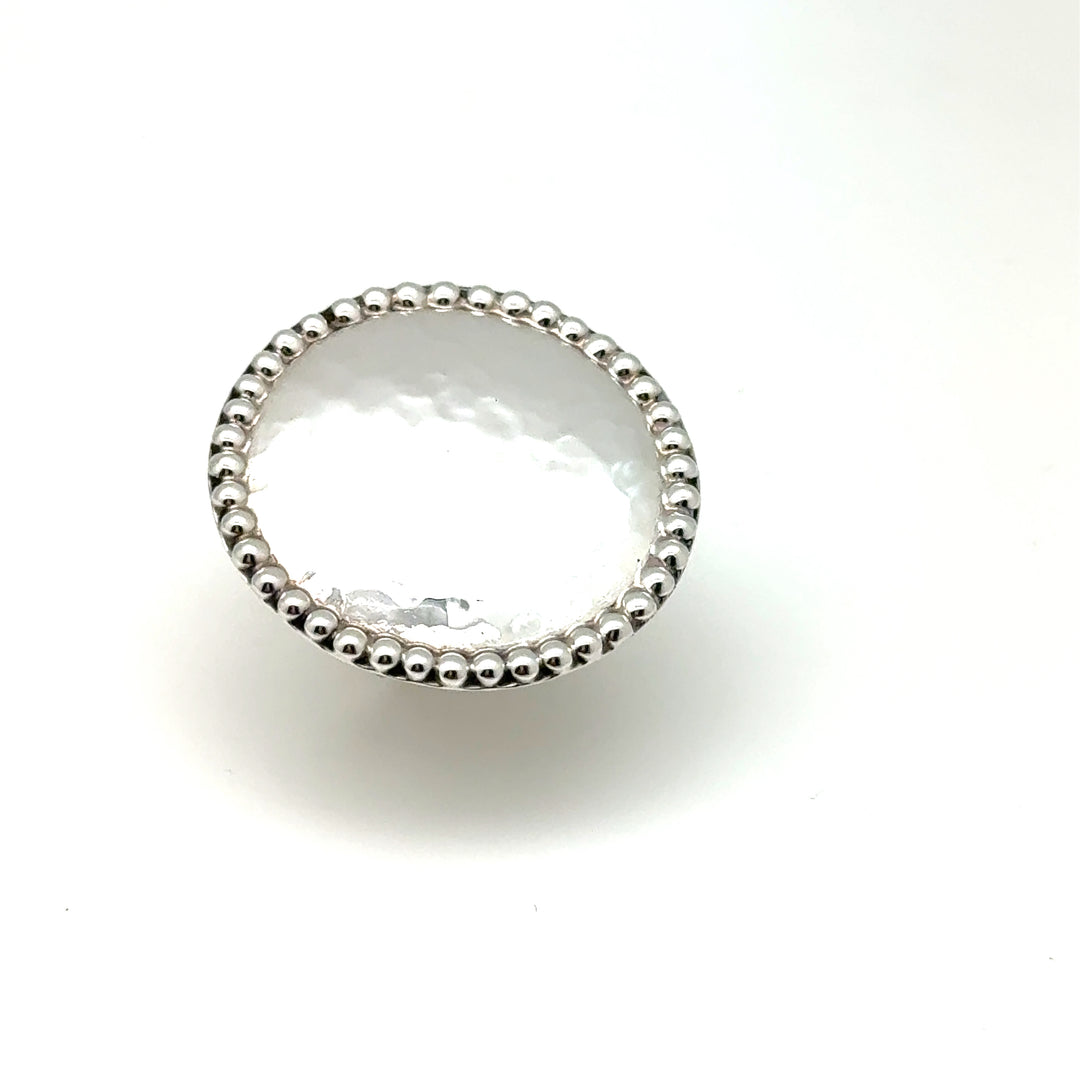 Hammered Round Sterling Ring