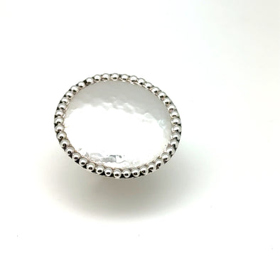 Hammered Round Sterling Ring