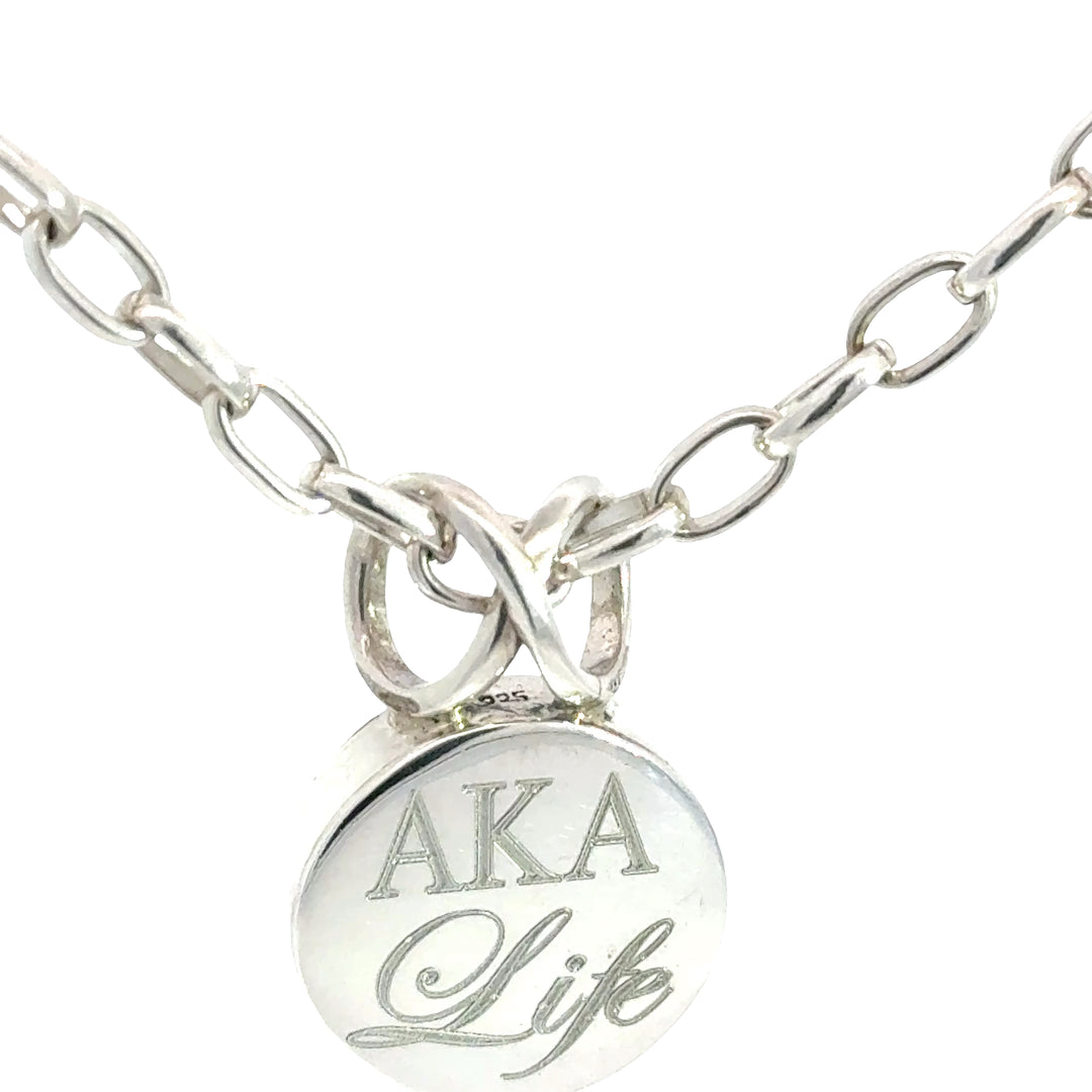 AKA Life Round Infinity Pendant Necklace