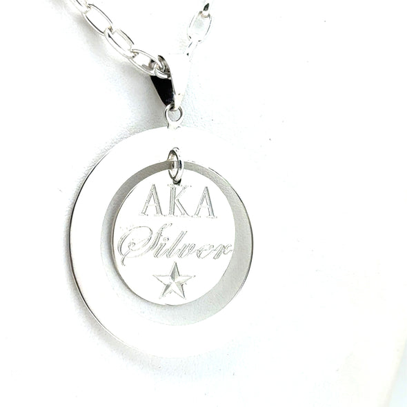 AKA Silver Star Halo Pendant Necklace