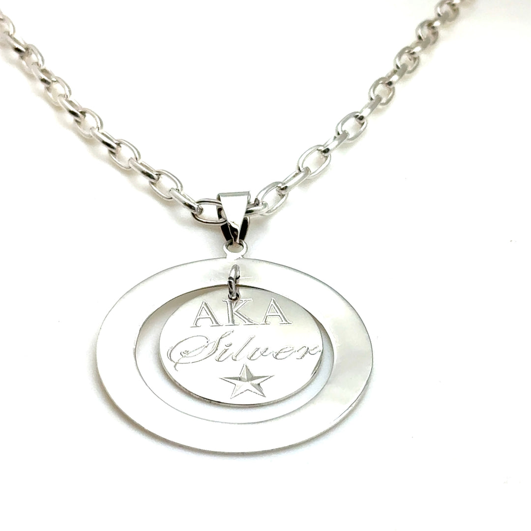 AKA Silver Star Halo Pendant Necklace