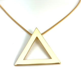 14k Gold Vermeil Large Pyramid Necklace