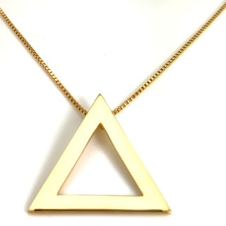 14k Gold Vermeil Extra Large Pyramid Necklace