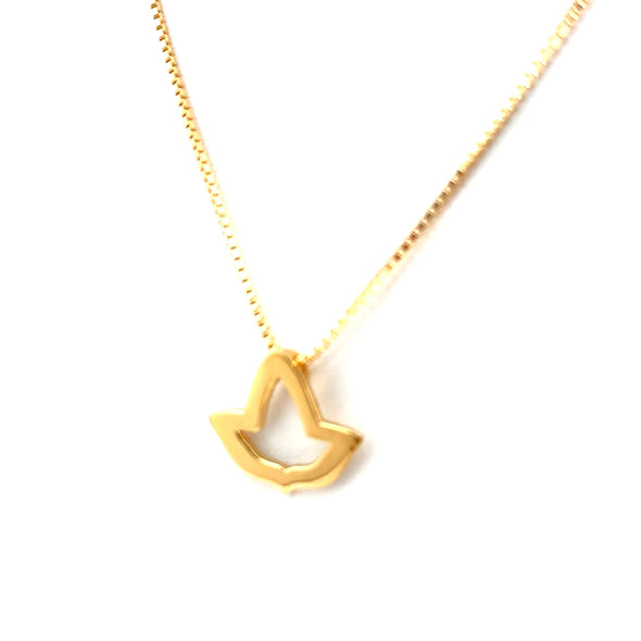 14k Gold Vermeil Small Open Ivy Leaf Necklace