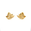 14k Gold Vermeil Ivy Leaf Huggie Earrings