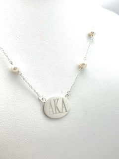 AKA Oval Freshwater Pearl Necklace