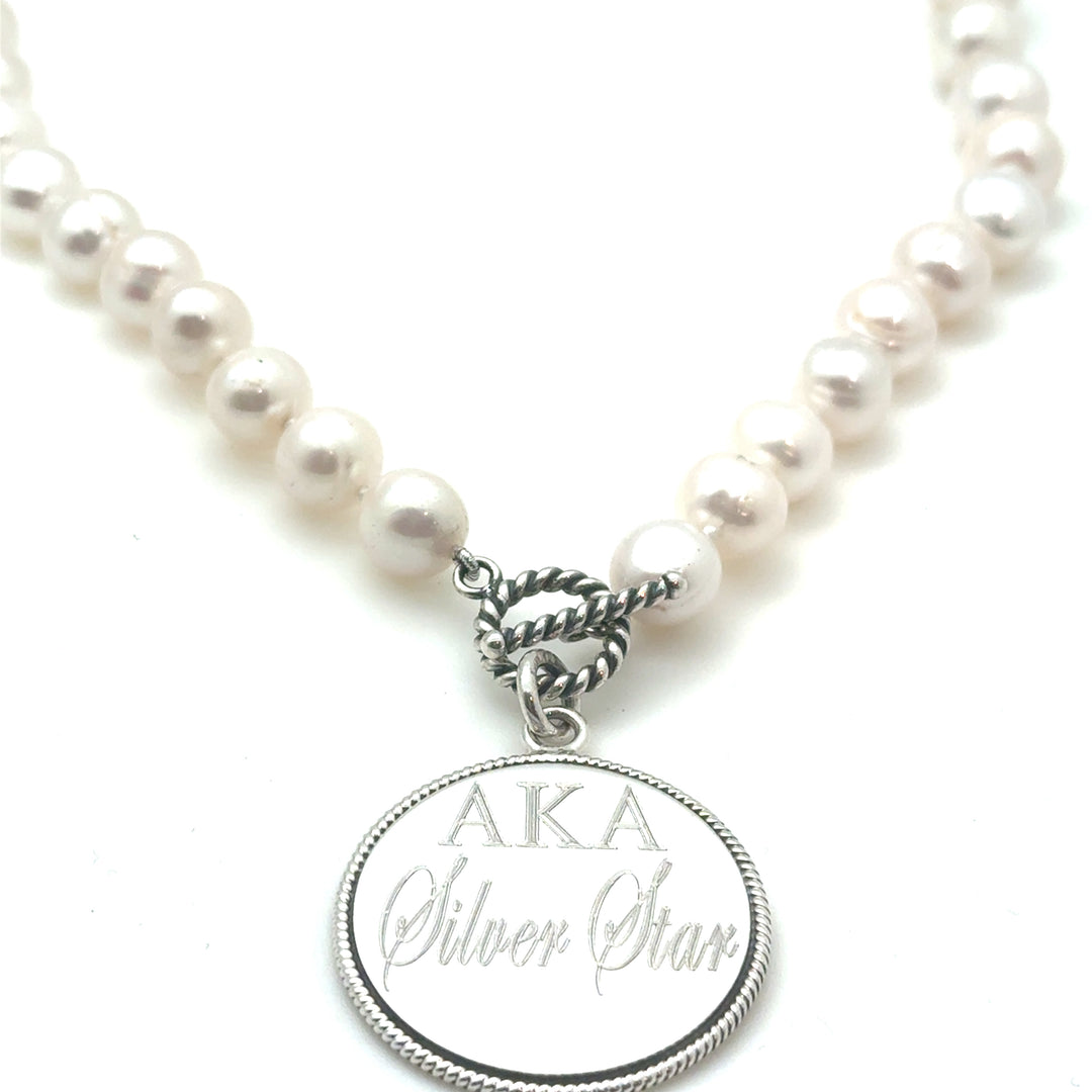 AKA Silver Star Cultured Freshwater Necklace 10mm