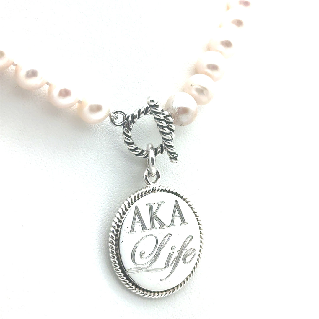 AKA Life Cultured Freshwater Braided Necklace