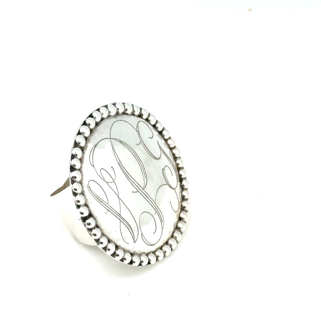 Hammered Round Sterling Ring