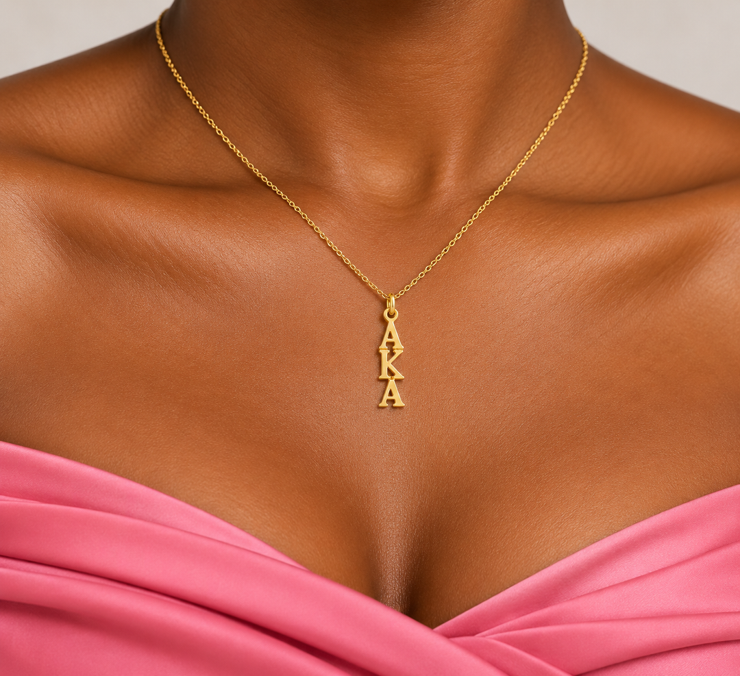 14k Gold Vermeil Tiny AKA Vertical Lavalier