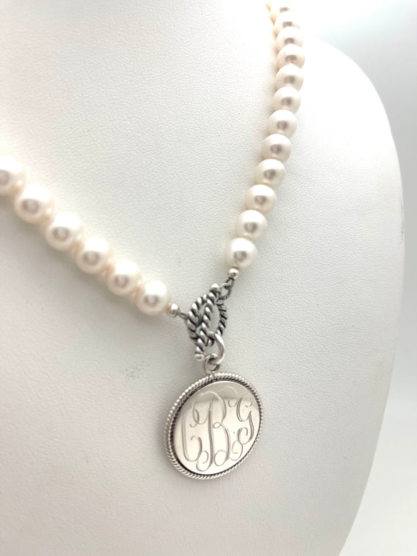Monogram  Freshwater Pearl Necklace