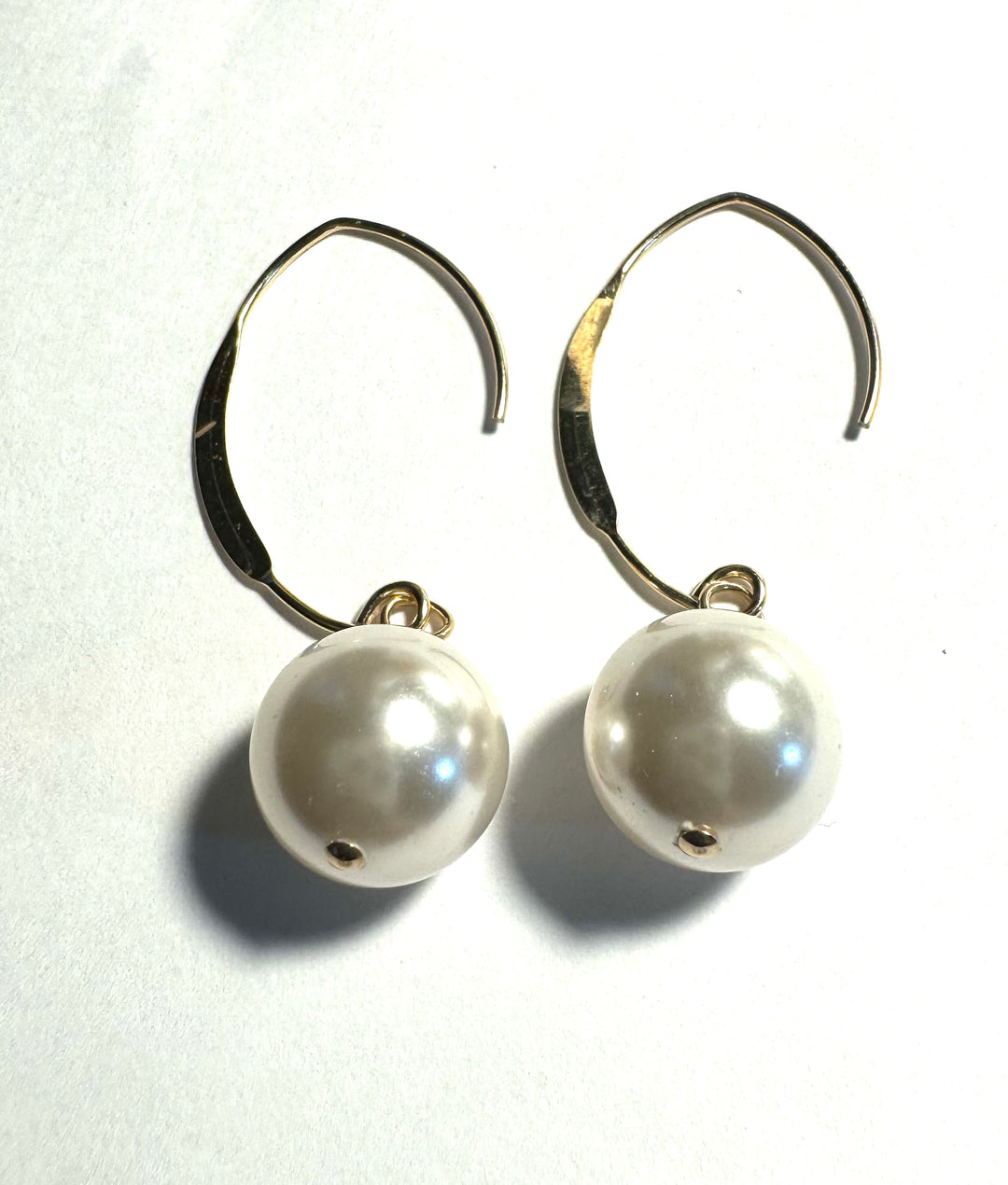 Gold Filled White Pearl Drops