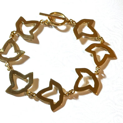 14k Gold Vermeil  Ivy Leaf Bracelet