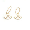 14k Gold Vermeil Open Ivy Leaf Thread Earrings-Small