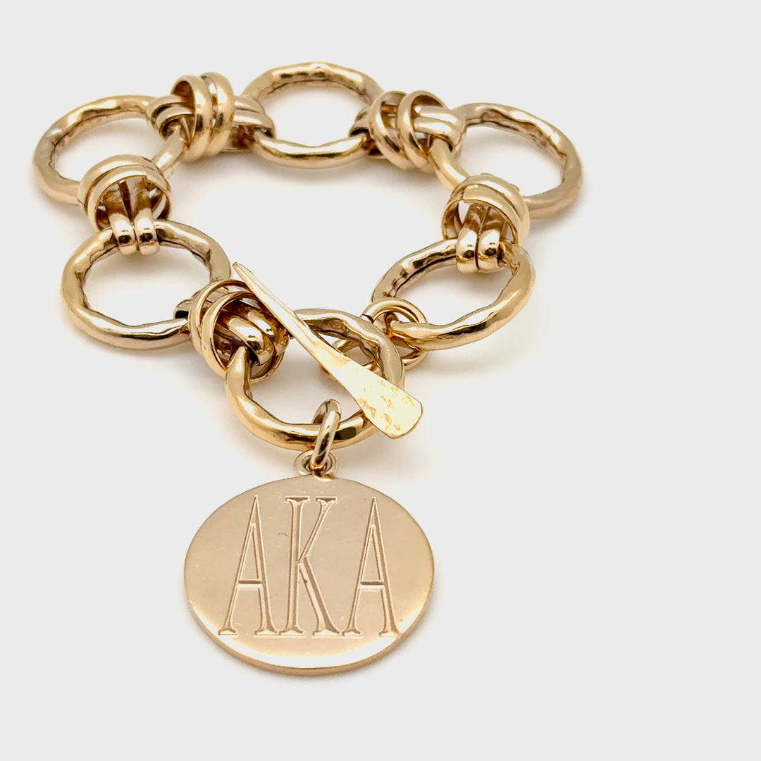 14k Gold Vermeil AKA Hammered Knot Bracelet