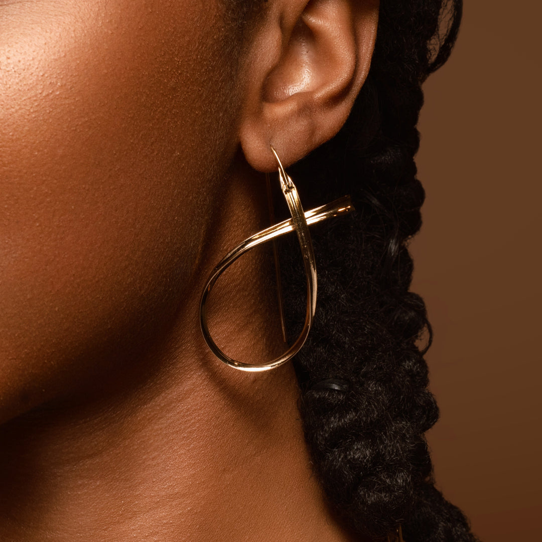 14k Gold Vermeil Infinity Earrings