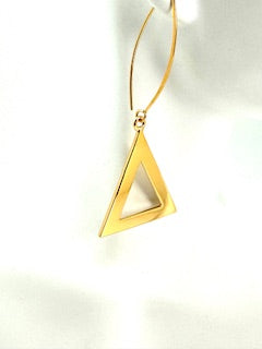 14k Gold Vermeil Pyramid Thread Earrings Medium