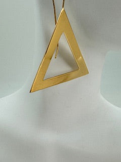 14k Gold Vermeil Pyramid Earrings - Large