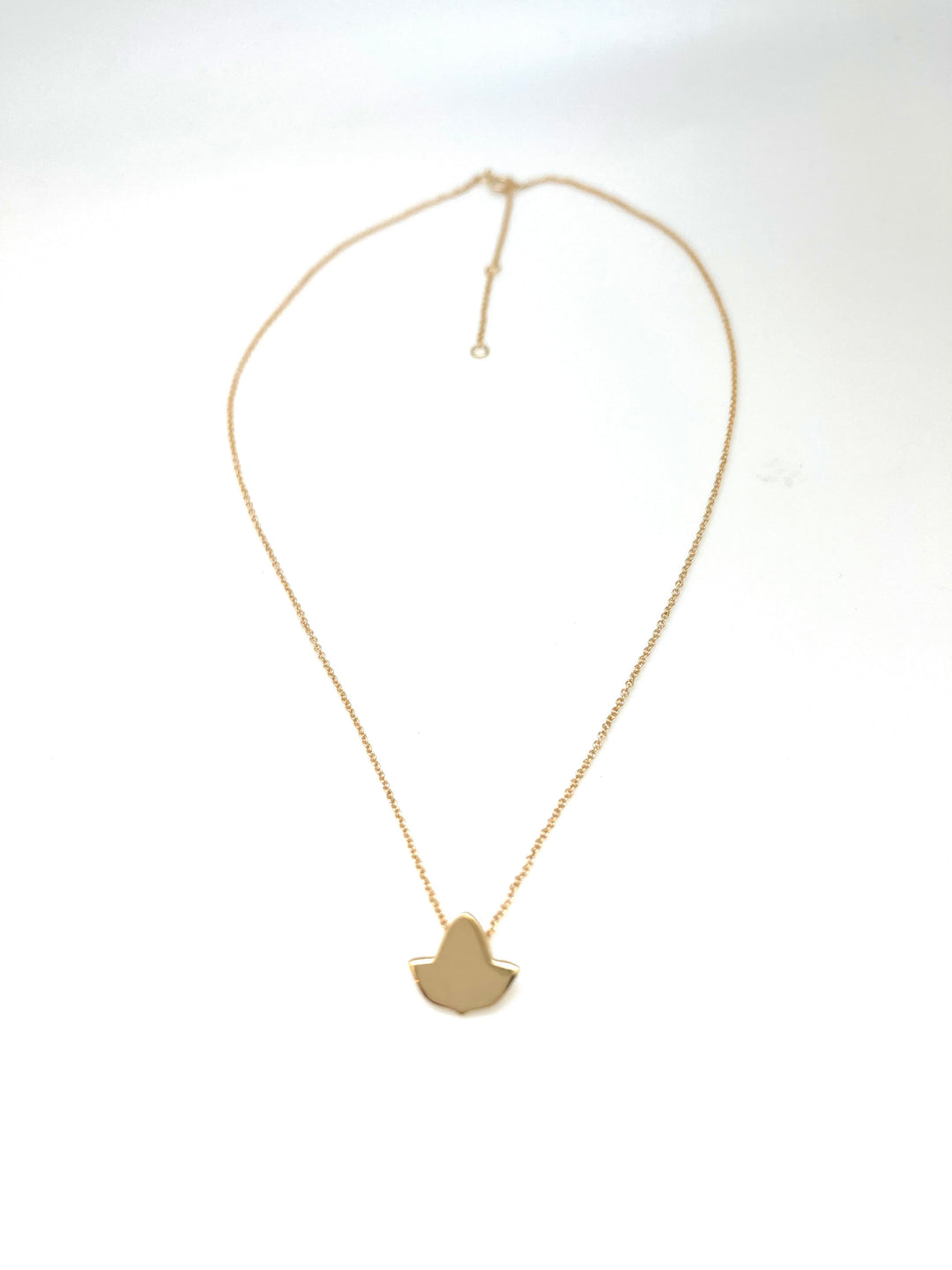 14k Gold Vermeil Tiny Solid Ivy Necklace