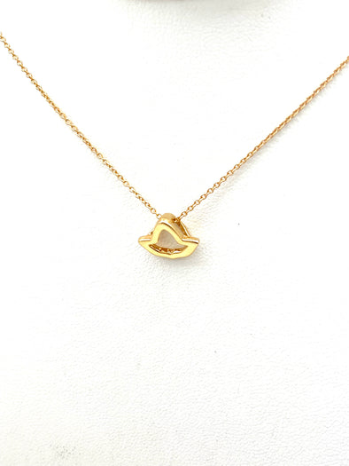 14k Gold Vermeil Tiny Open Ivy Necklace