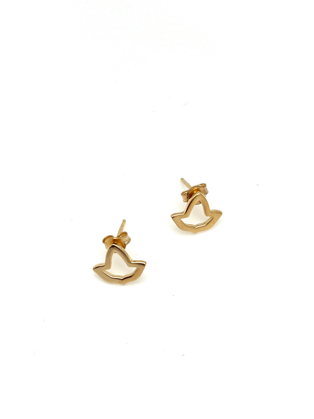 14k Gold Vermeil Tiny Open Ivy Studs