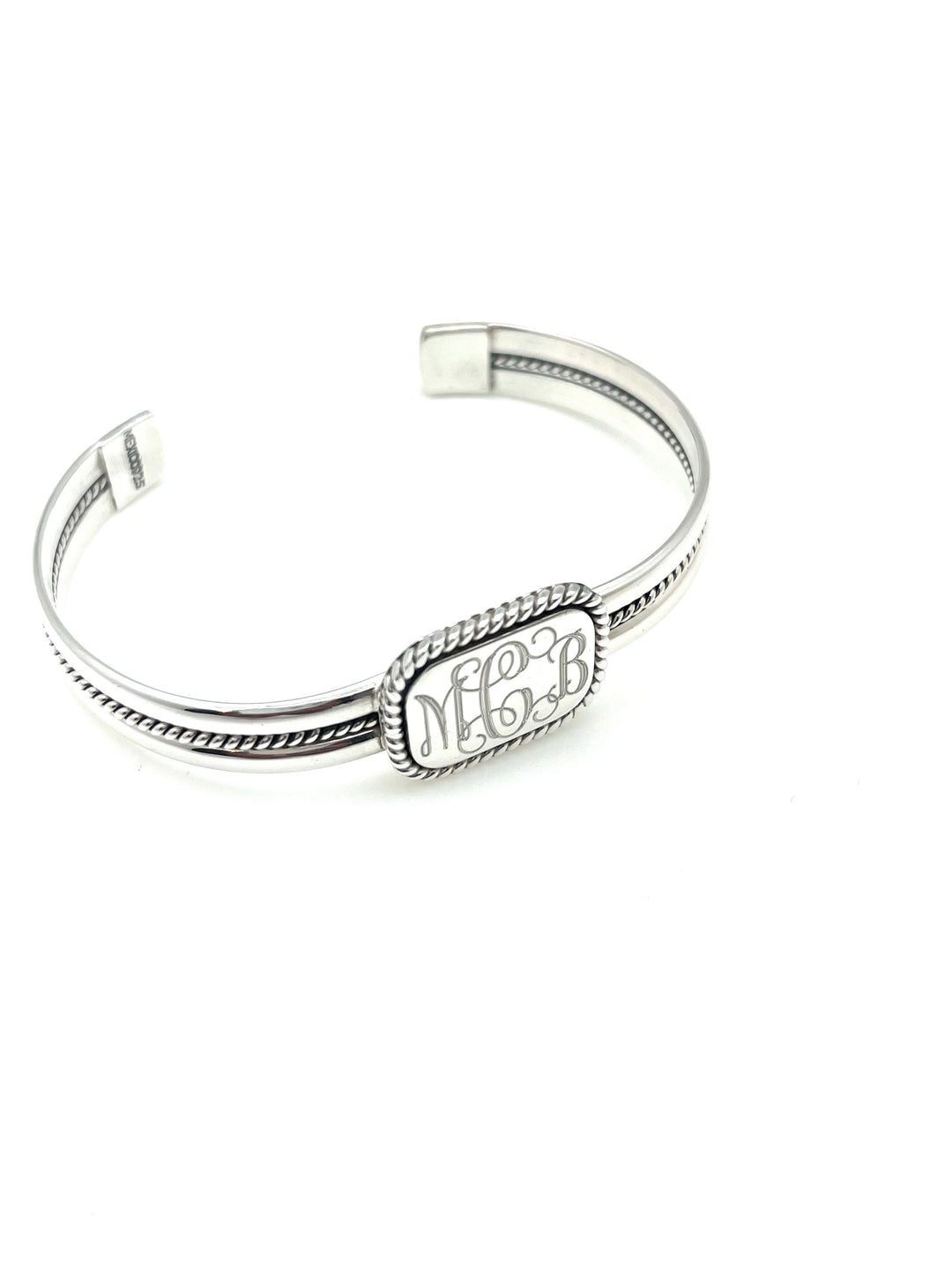 Rectangle Monogram Cuff