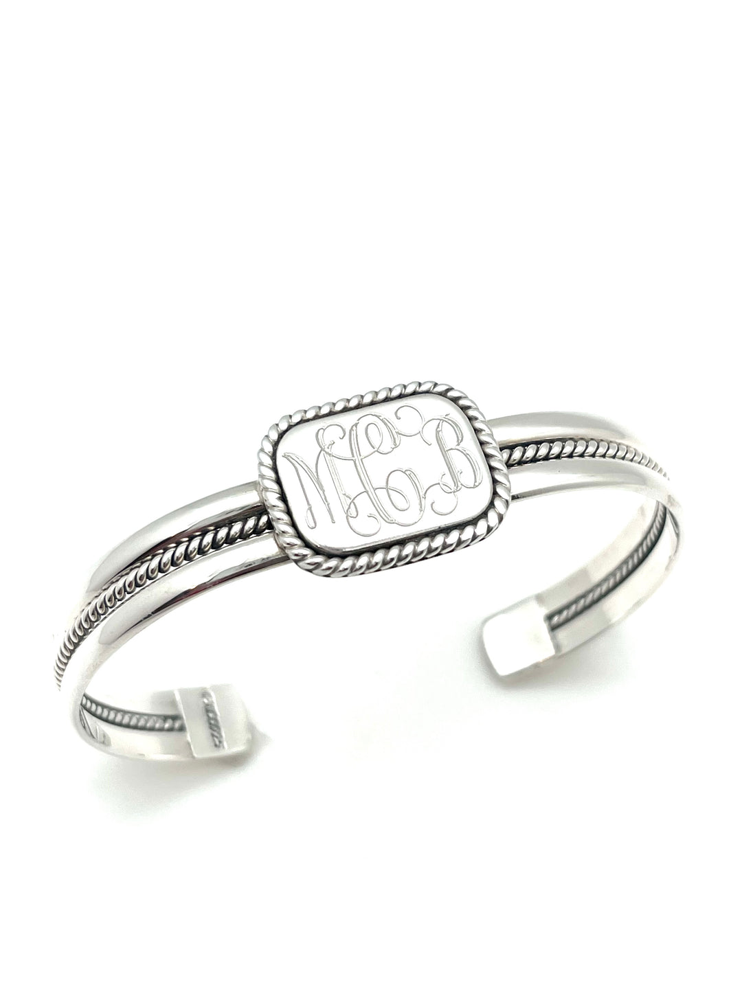 Rectangle Monogram Cuff