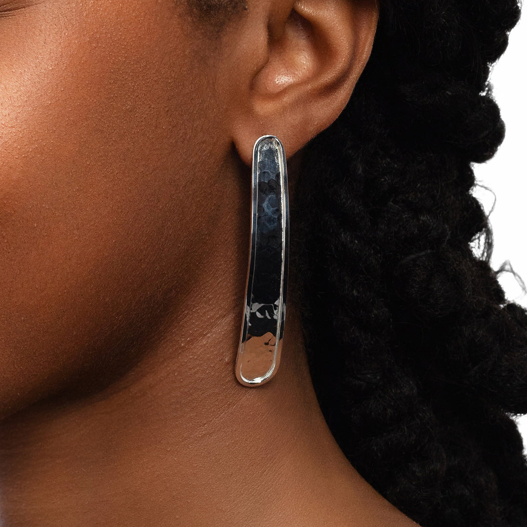NEW! Asymmetric Hammered Earrings