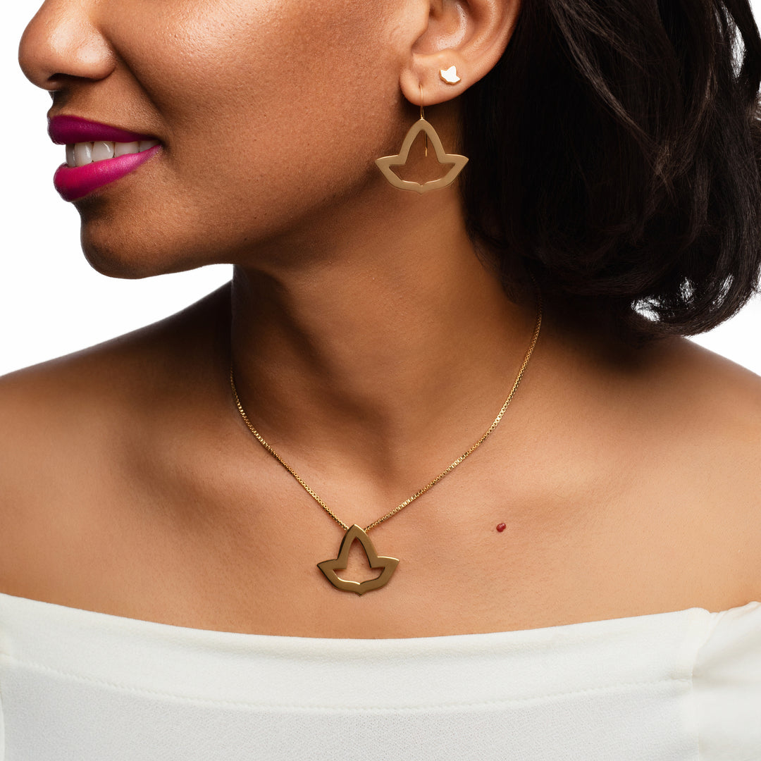14k Gold Vermeil Medium Open Ivy Necklace
