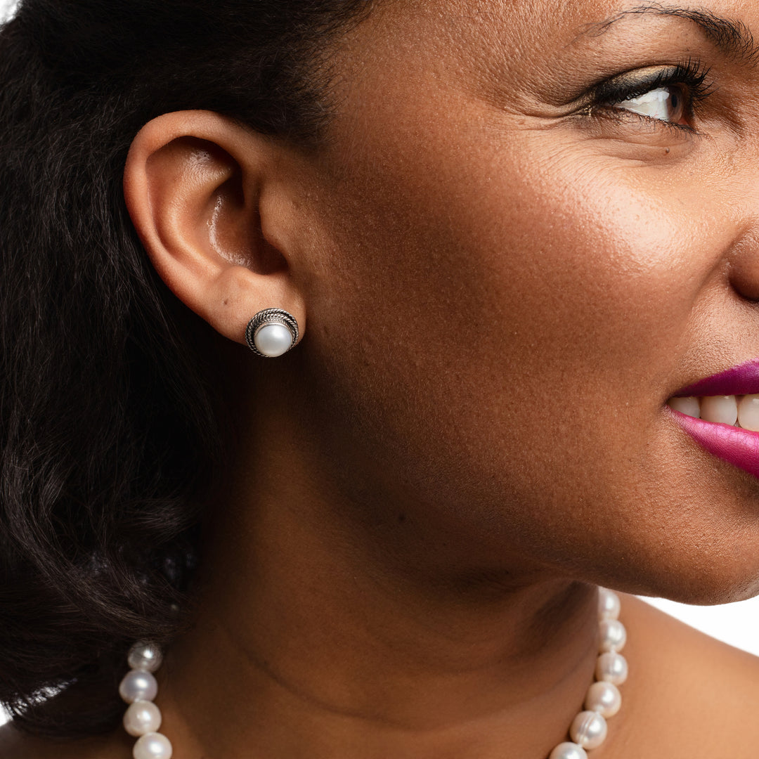 NEW! Braided Pearl Earrings