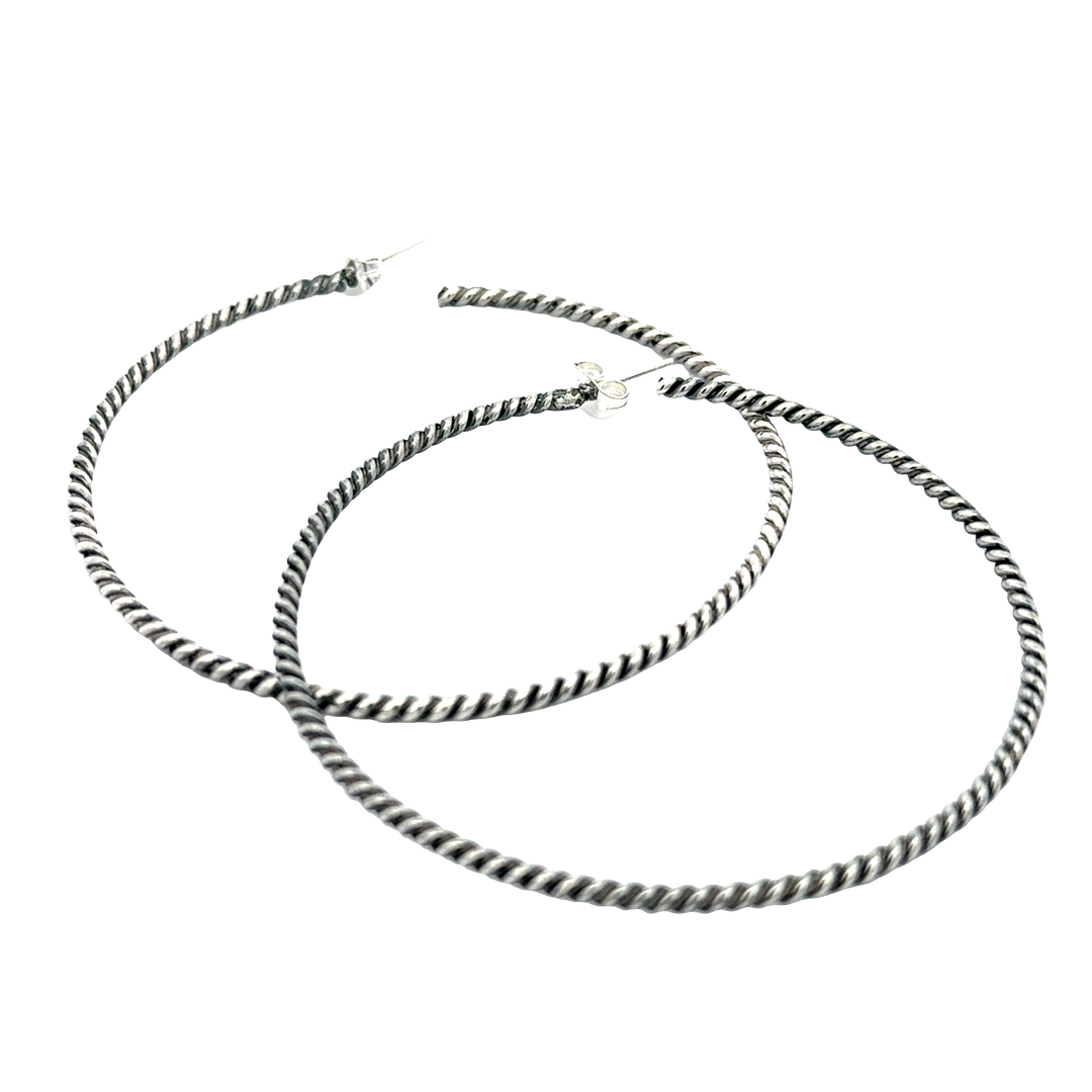 NEW! Braided Hoop Earrings-Large