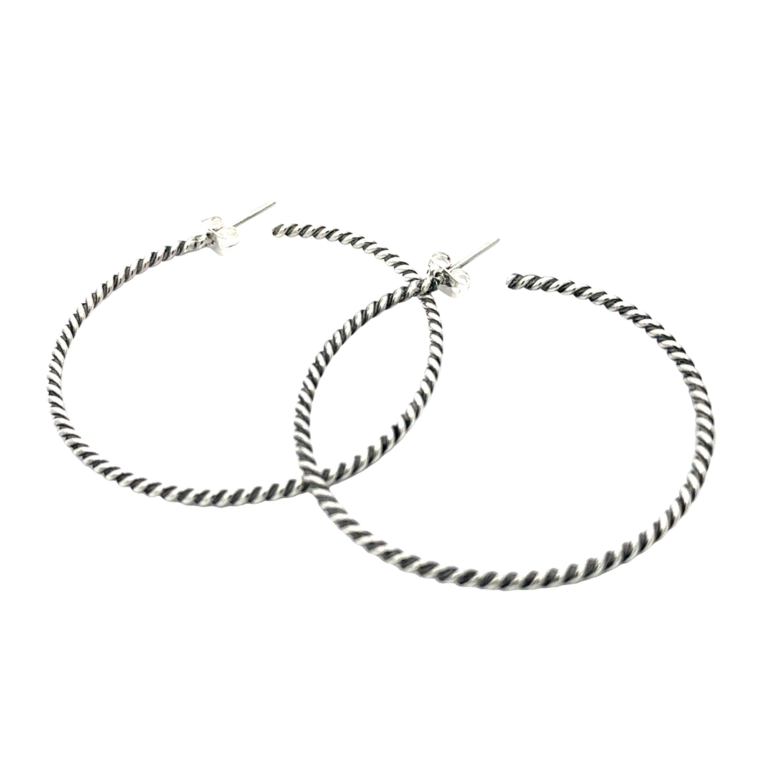 NEW! Braided Hoop Earrings-Medium