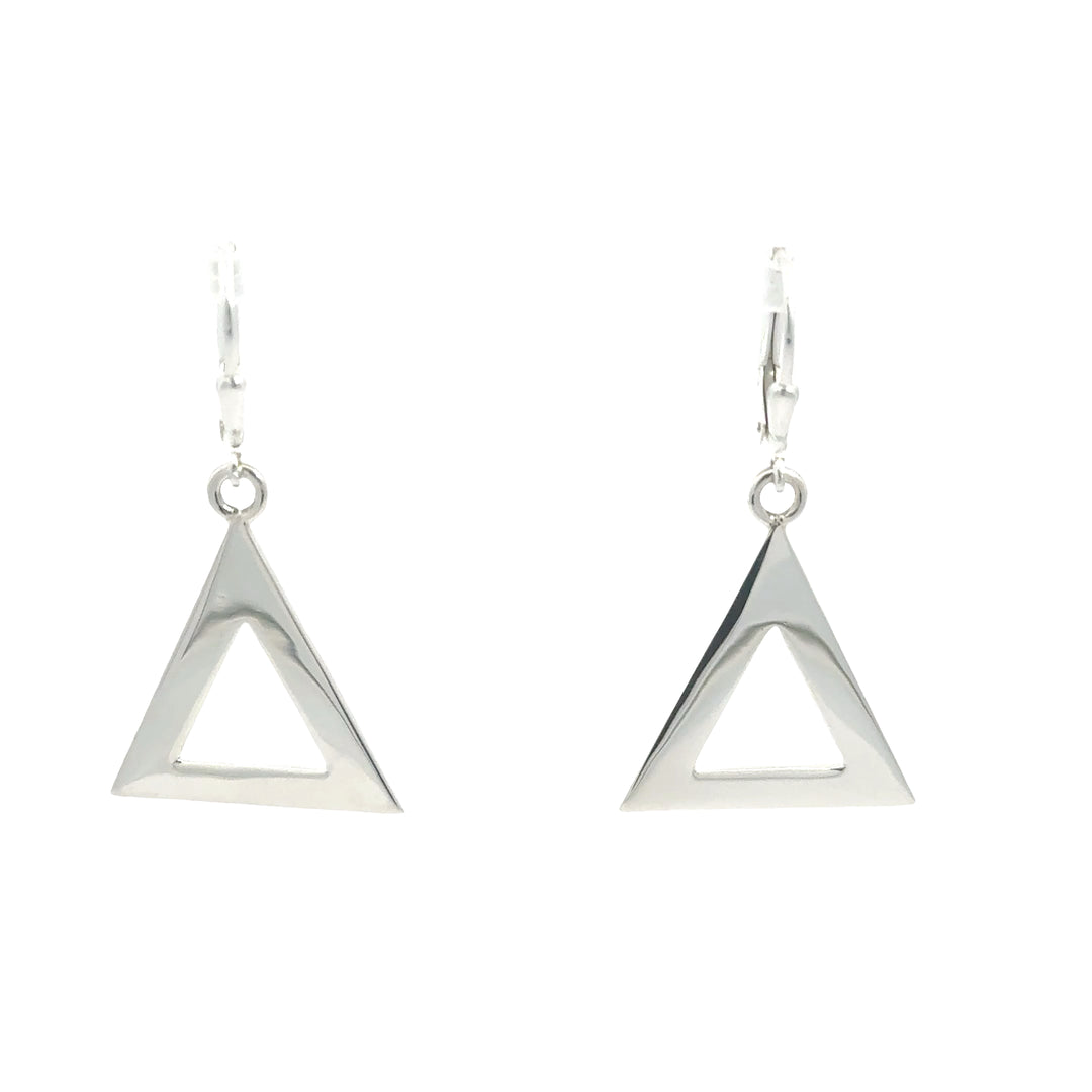 Small Pyramid Earrings -Leverback
