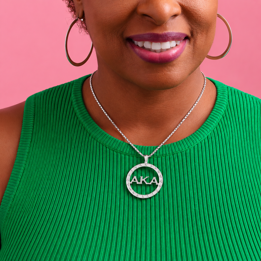 FINAL SALE - AKA Textured Ivy Circle Necklace