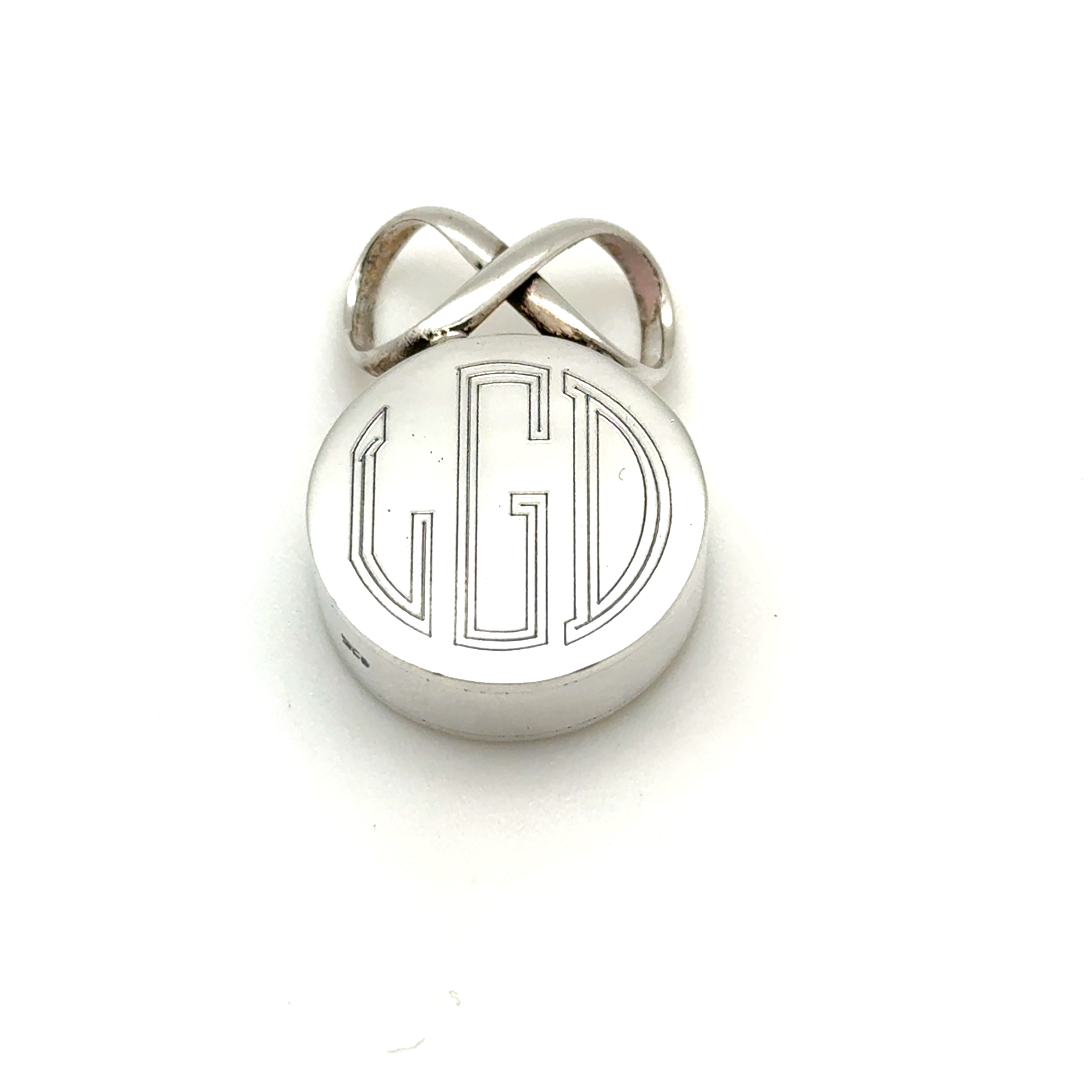 Round Monogram Infinity Pendant