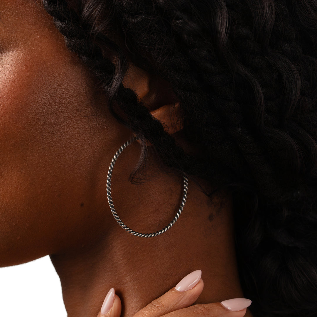 NEW! Braided Hoop Earrings-Small