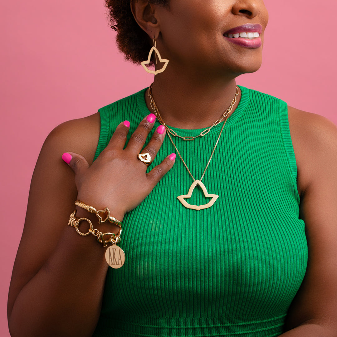 14K Gold Vermeil Ivy Leaf Cable Bracelet