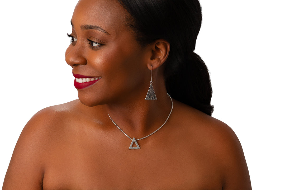 NEW! Textured Pyramid Necklace - Small