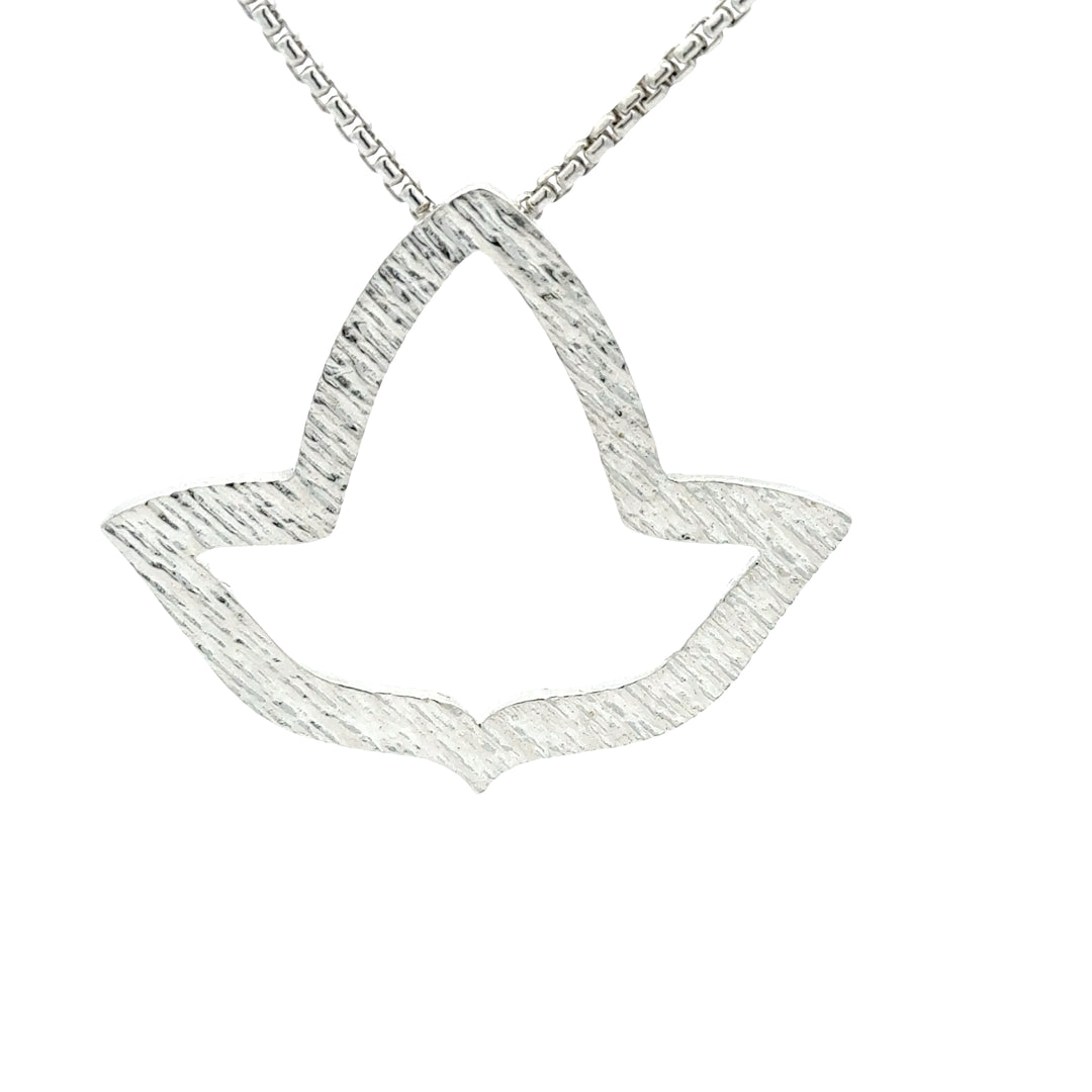 NEW! Textured Open Ivy Leaf Necklace - Large