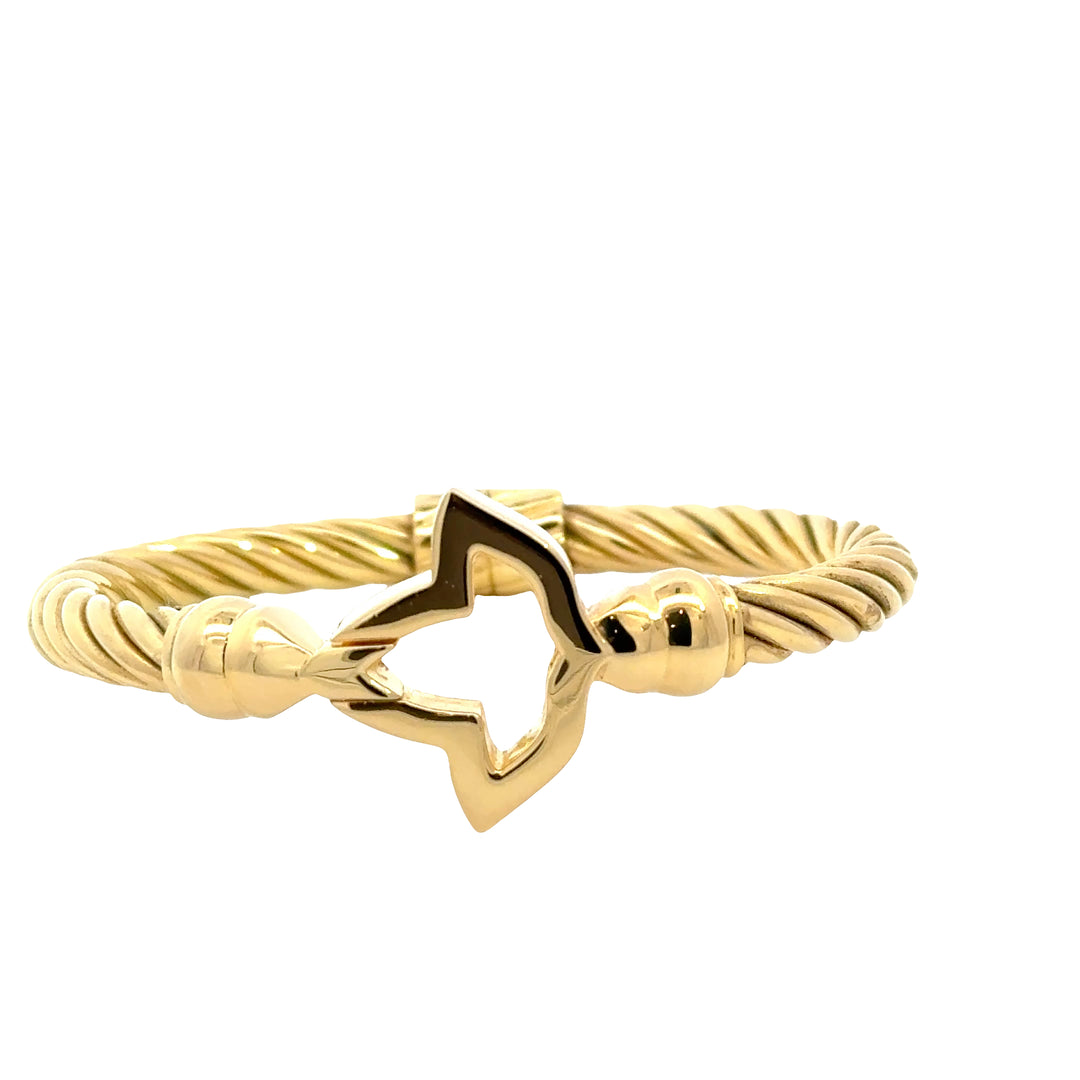 14K Gold Vermeil Ivy Leaf Cable Bracelet