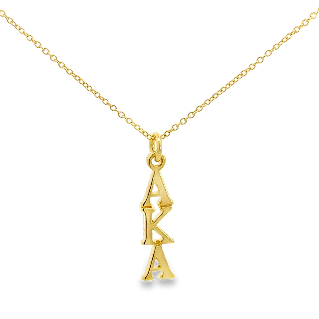 14k Gold Vermeil Tiny AKA Vertical Lavalier
