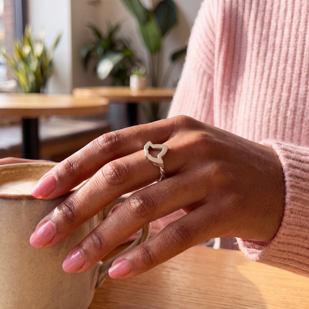 Ivy Leaf Cable Ring -Sm.